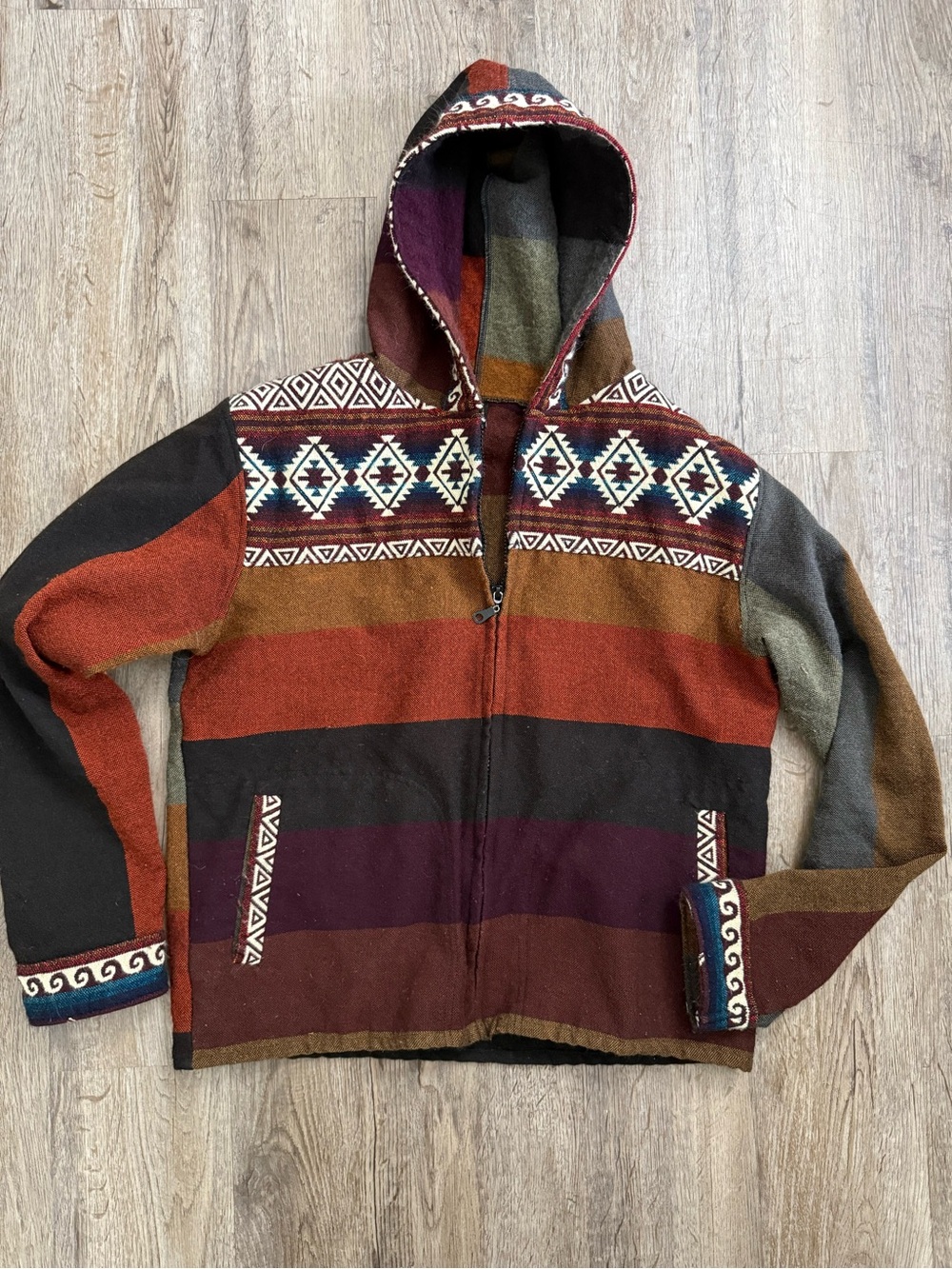 Native Sun • Wool/Cotton Full Zip Hoodie Jacket